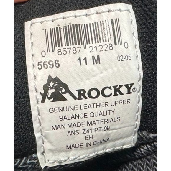 ROCKY Ironclad Work Boots Leather Steel Toe Waterproof Slip Resistant Mens 11 - Picture 11 of 11